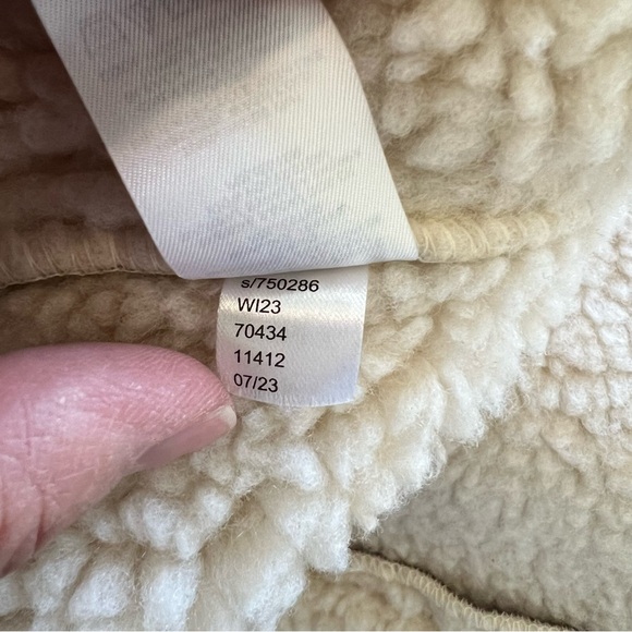 LOFT Brown Crackle Faux Leather Shearling Pocket Vest Open Front Plus Size XXL - Picture 7 of 7